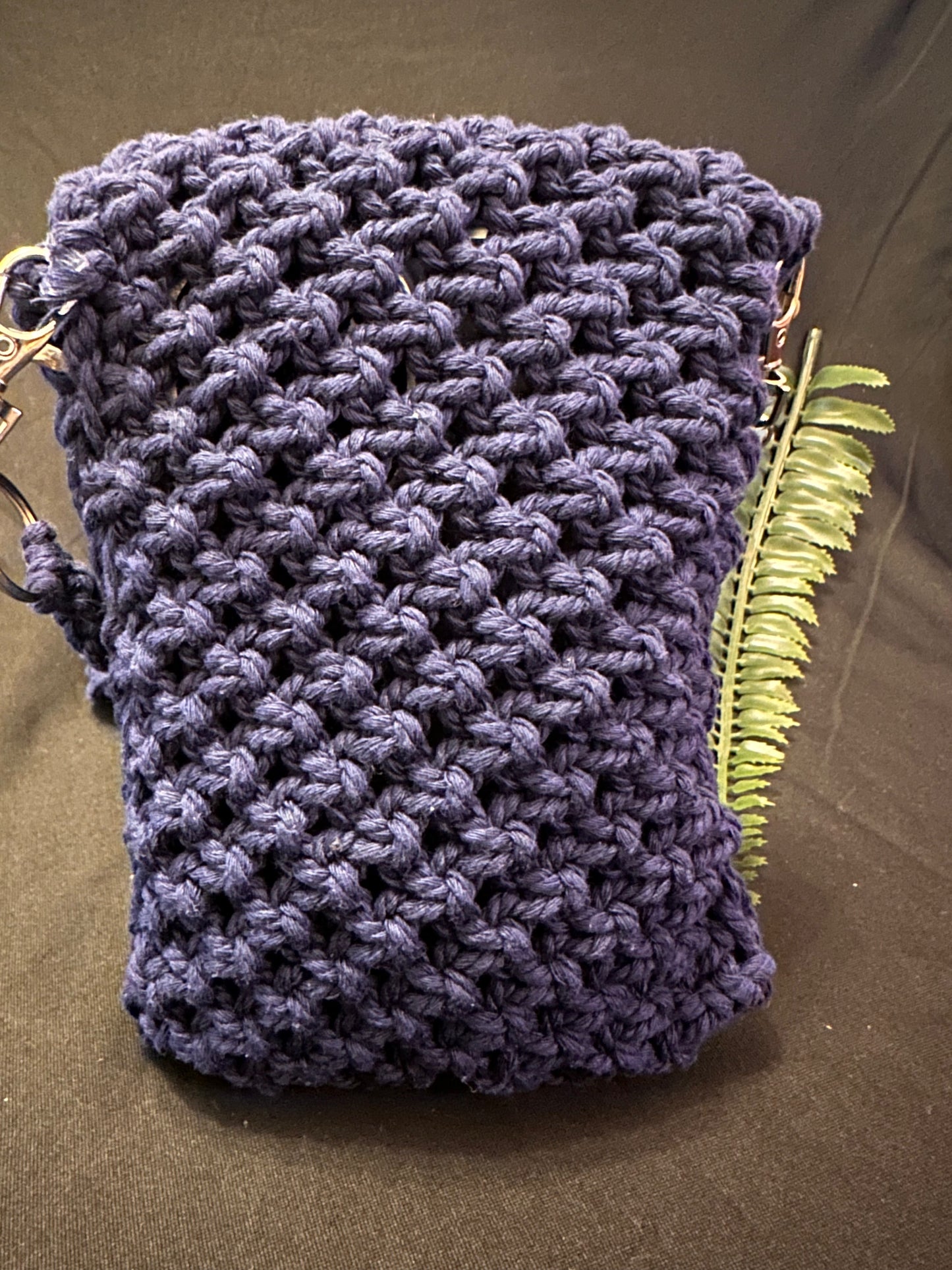 Handmade Macramé Sling Bag - Boho Crossbody Bag, 16cm x 12cm